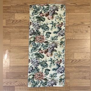 Vintage Floral Tapestry Panel Botanical Jacquard Wall Hanging Cottagecore Decor